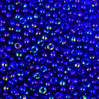 Indianerperlen irisierend  blau regenbogen 17 g