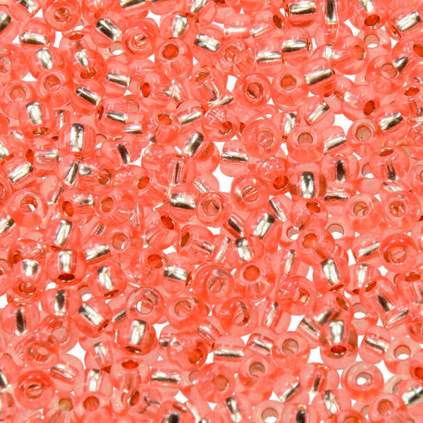 Indianerperlen Silbereinzug  rosa 17 g