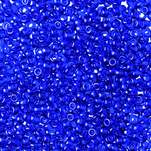 Indianerperlen transparent  royalblau 17 g