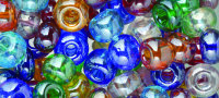 Indianerperlenmix transparent Luster bunt gemischt 100 g