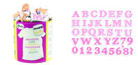 IZINK Pigment Textile, Stempel / - kissen Alphabet 2  38 + 1 Stk.