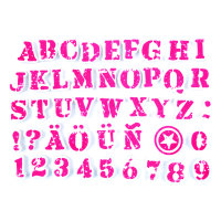 IZINK Pigment Textile, Stempel / - kissen Alphabet 1  45...