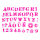 IZINK Pigment Textile, Stempel / - kissen Alphabet 1  45 + 1 Stk.