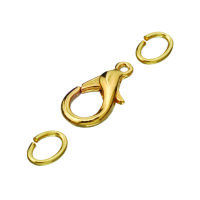 Karabiner, mit &Ouml;sen, goldfarbig, 2 St.
