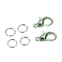 Karabiner, mit &Ouml;sen, silberfarbig, 2 St.