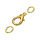 Karabiner, mit &Ouml;sen, goldfarbig, 2 St.