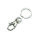 Karabiner, drehbar, mit Spaltring, silberfarbig, 1 Stk.