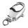 Karabiner, drehbar  versilbert