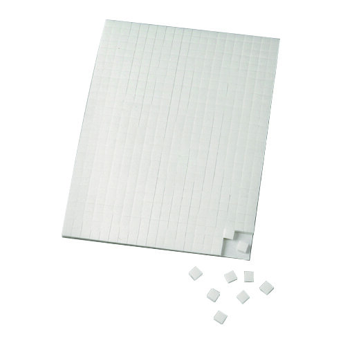 Klebekissen, doppelseitig, wei&szlig;, 560 Stk. 5 x 5 x 2 mm / 10 x 14 cm