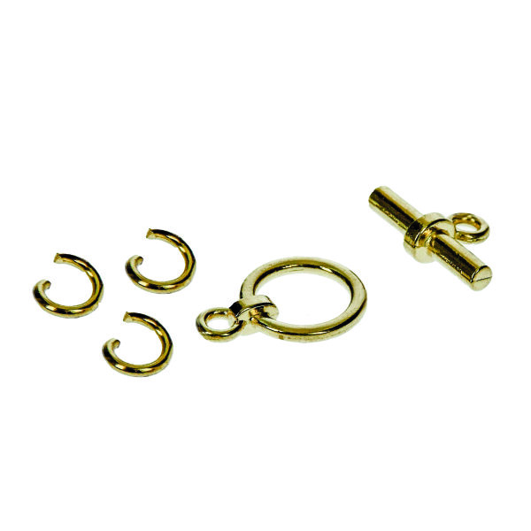 Knebelverschluss  gold, 1 Stk.