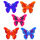 Knopf, Flights of fancy, bunt, 5 Stk.