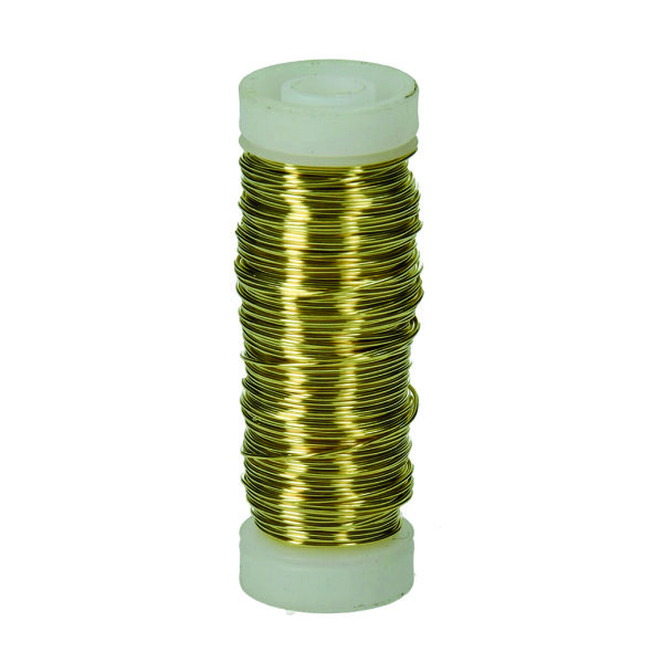 Kupferdraht  Messing / gold 25 m &oslash; 050 mm