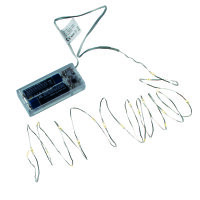 Lichterkette LED, warmes Licht / 6h Timer, silber, 20 LEDs