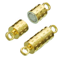 Magnetschlie&szlig;en, Zylinder, goldfarbig, 2 Stk.
