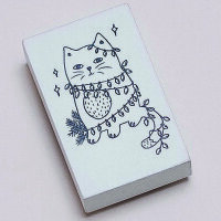 May&Berry Stempel Weihnachtskatze wei&szlig;