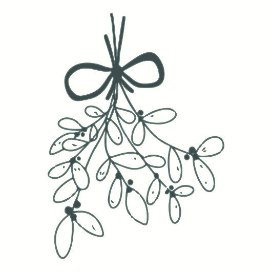 May&Berry Stempel Mistelzweig wei&szlig;