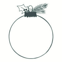 May&Berry Stempel Weihnachtskugel wei&szlig;