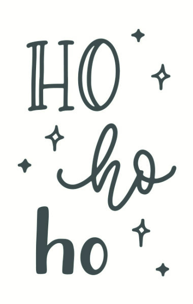 May&Berry Stempel HO ho ho wei&szlig;