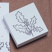 May&Berry Stempel Ilexzweig wei&szlig;