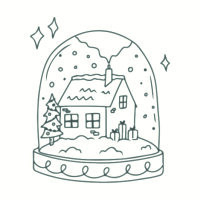 May&Berry Stempel Schneekugel wei&szlig;