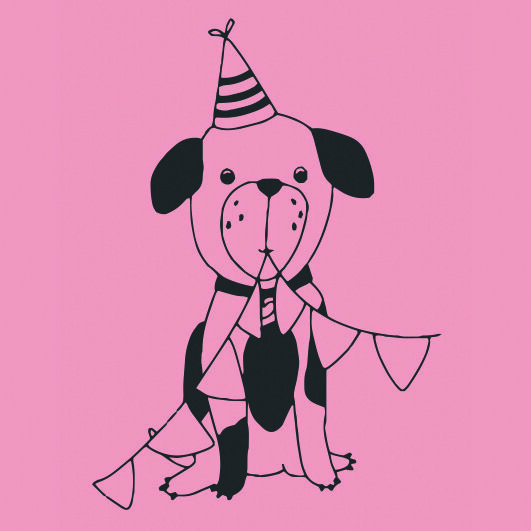 May&Berry Stempel Hund rosa