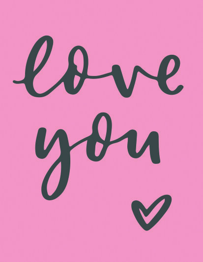 May&Berry Stempel love you rosa