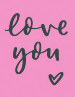 May&Berry Stempel love you rosa