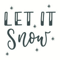 May&Berry Stempel LET IT Snow wei&szlig;