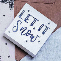 May&Berry Stempel LET IT Snow wei&szlig;