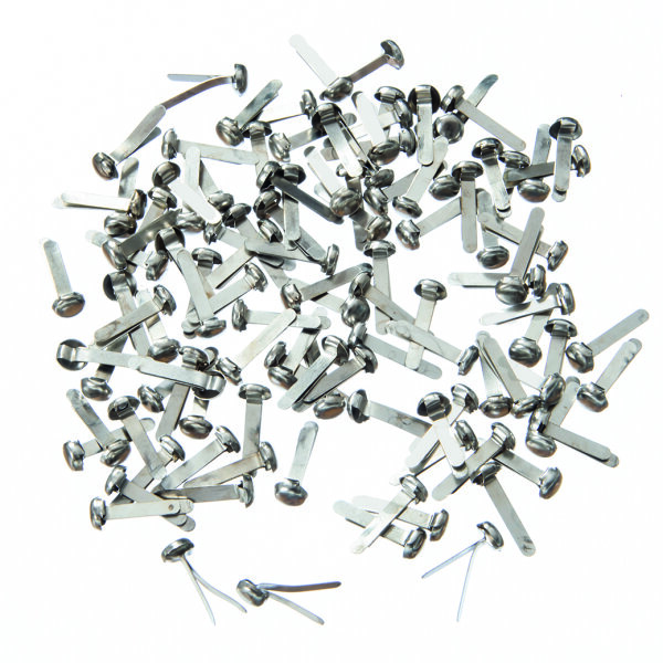 Musterbeutelklammern  silber, 100 Stk.