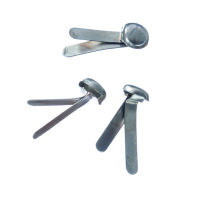 Musterbeutelklammern  silber, 100 Stk.