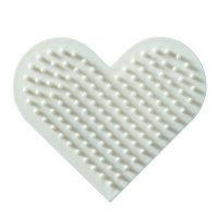 NABBI&reg; BioBeads Legeplatte, Herz, wei&szlig;   8 cm