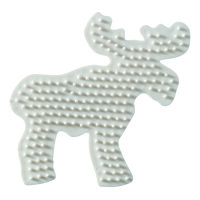 NABBI&reg; BioBeads Legeplatte, Elch, wei&szlig; 11 x 11 cm