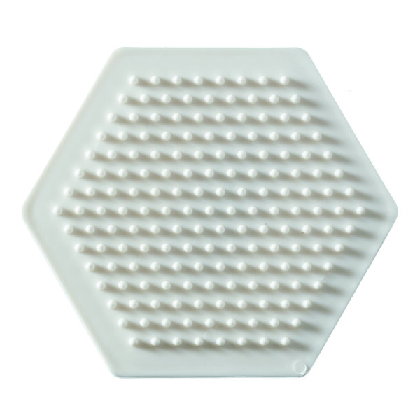 NABBI&reg; BioBeads Legeplatte, Hexagon, wei&szlig;