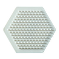 NABBI&reg; BioBeads Legeplatte, Hexagon, wei&szlig;