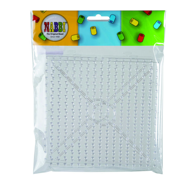 NABBI&reg;Jumbo Beads Legeplatte  transparent, 2 Stk.