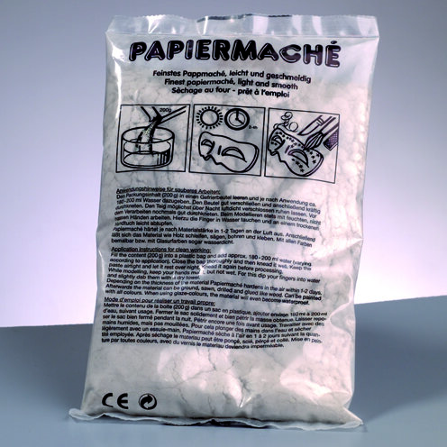 Papiermach&eacute;  wei&szlig;, 200 g
