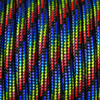 Paracord Farbmix regenbogen schwarz