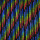 Paracord Farbmix regenbogen schwarz