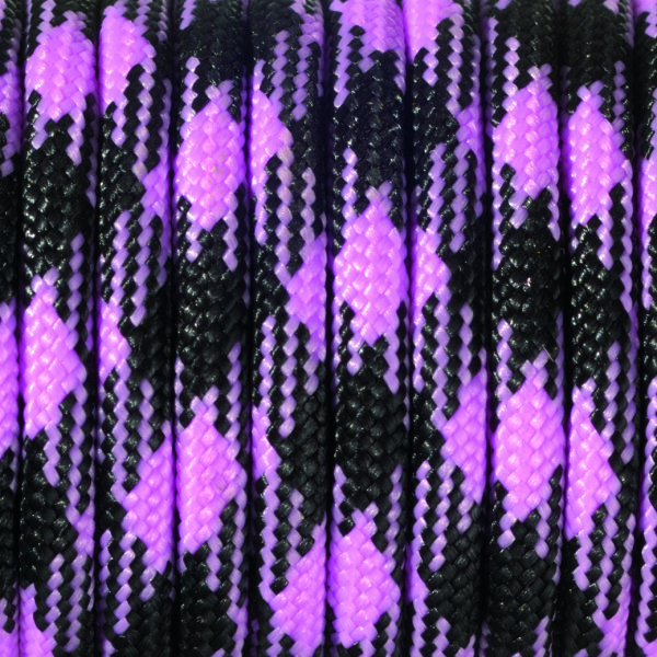 Paracord, Farbmix, rosa pink schwarz, 1 Stk.