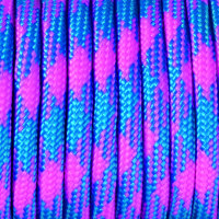 Paracord, Farbmix, pink azurblau, 1 Stk.