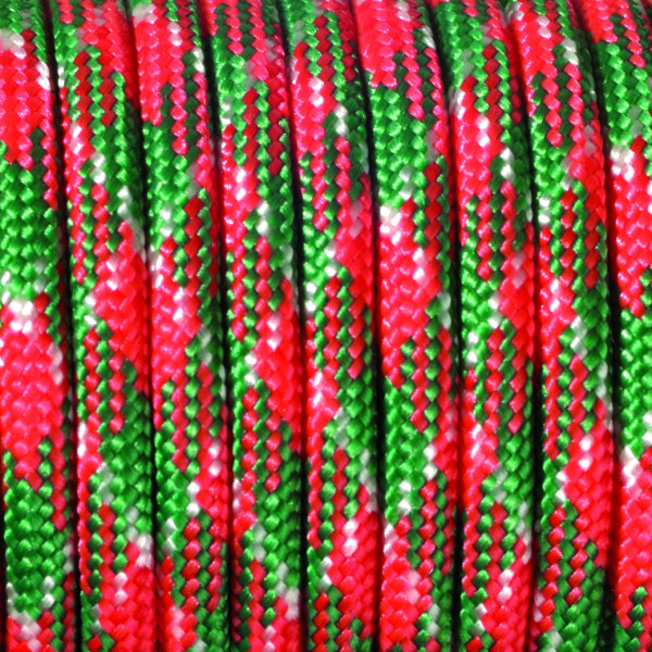 Paracord, Farbmix, rot gr&uuml;n, 1 Stk.