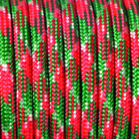 Paracord, Farbmix, rot gr&uuml;n, 1 Stk.