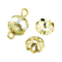 Perlkappen  goldfarbig, 30 Stk.