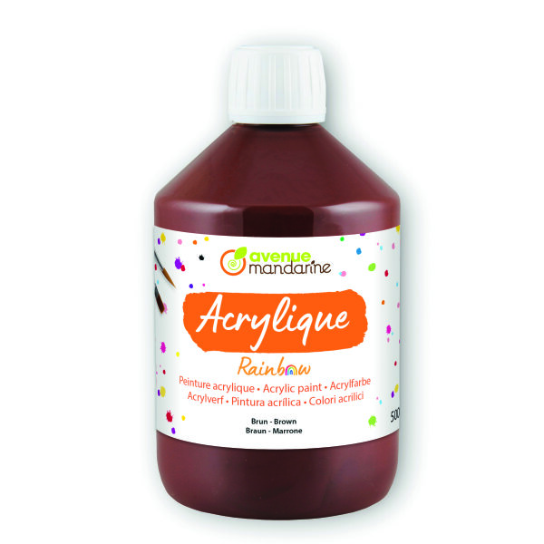 Rainbow Acrylfarbe  braun 500 ml