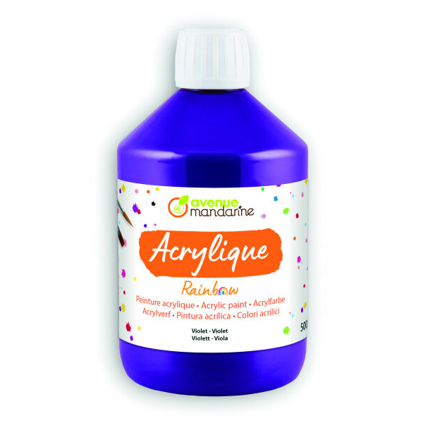 Rainbow Acrylfarbe  violett 500 ml