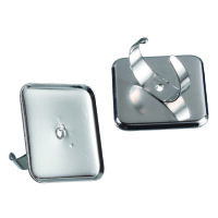 Ring, quadratisch, silberfarbig