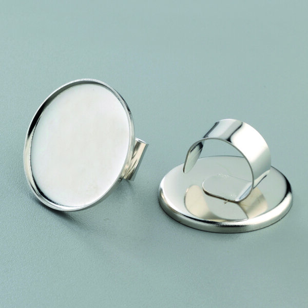 Ring f&uuml;r Modelliermassen, rund, silberfarbig