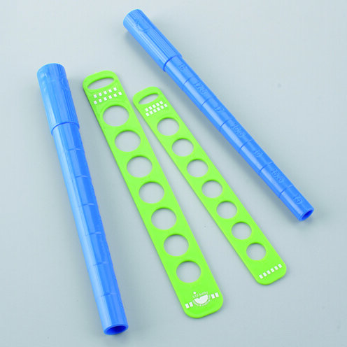 Ringma&szlig; / -stock  blau / gr&uuml;n, 4 - teilig