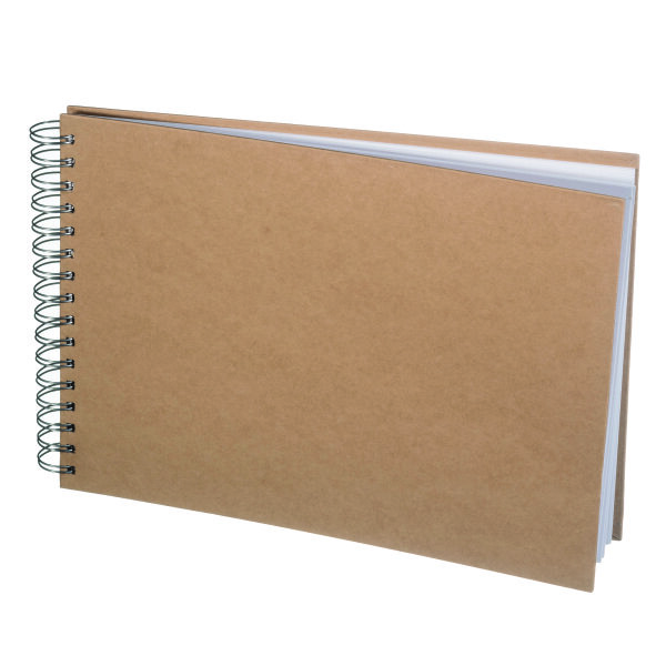Sammelalbum f&uuml;r Scrapbooking, Spiralbindung, braun, 25 Bogen/190 g/m&sup2;